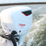 Cox 300 Diesel Outboard Engine in the water