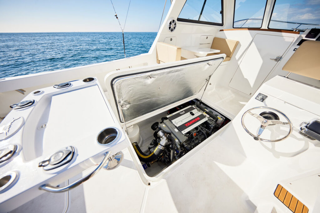 Tasman Boats Sportfishing vessel showing Engine Yanmar 8LV