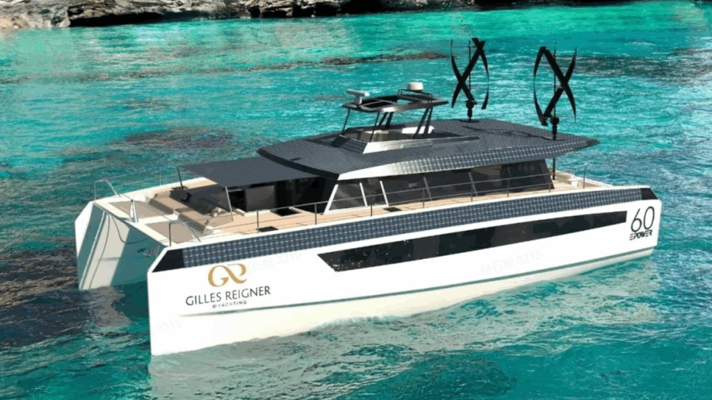 the GR63 Eco-Catamaran with an ePropulsion electric engine