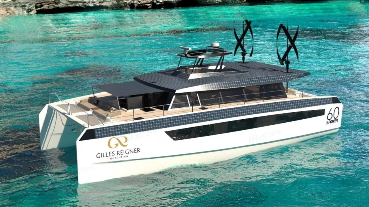  the GR63 Eco-Catamaran with an ePropulsion electric engine