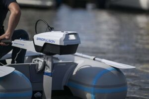 The ePropulsion Spirit 1.0 plus electric boat engine
