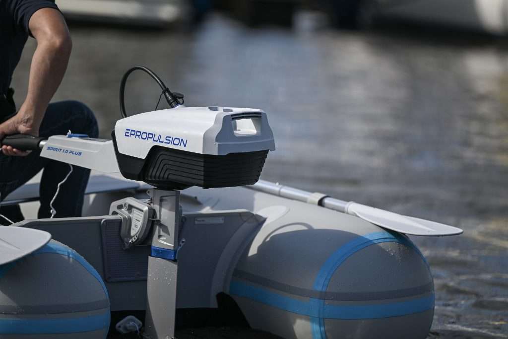 The ePropulsion Spirit 1.0 plus electric boat engine