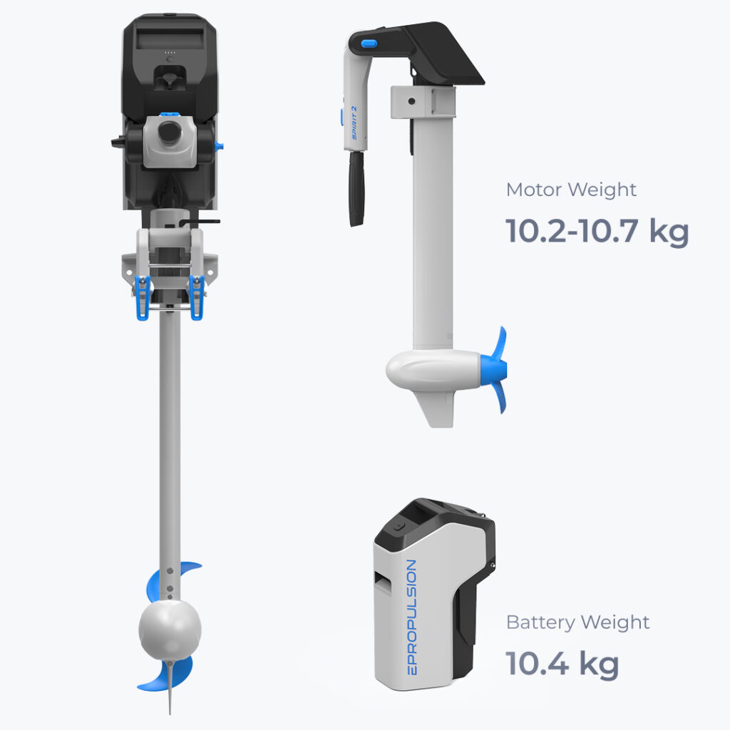 ePropulsion Spirit 2 electric outboard statistics